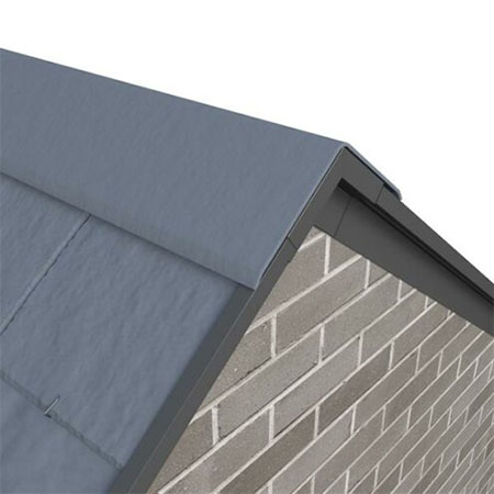 Black Half Round Ridge End Cap For Dry Verge Systems – Gable Apex Roof Tiles (Unbranded, HS-GPPV-END-R-BL)